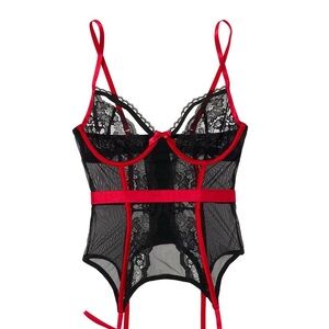 Adore Me Lyla Black Lace Bustier